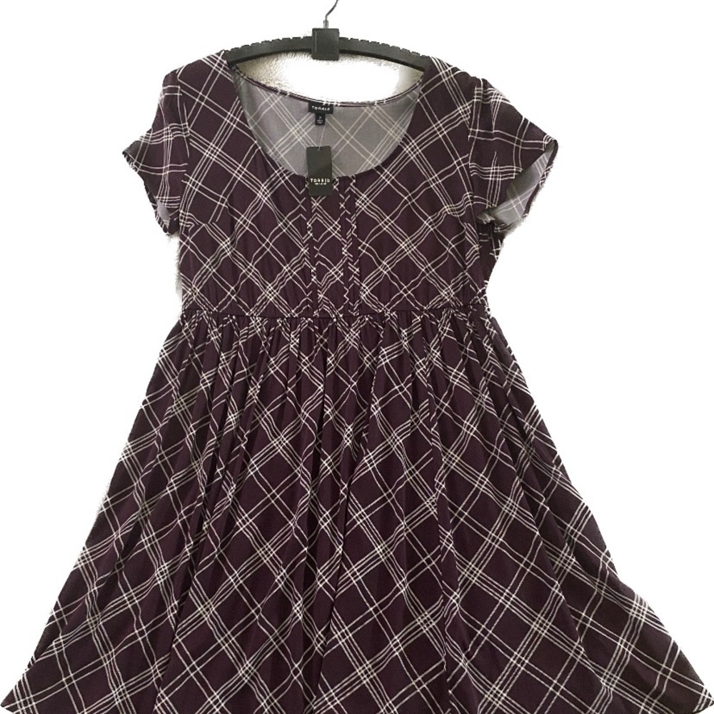 Torrid Purple Pleated Dress